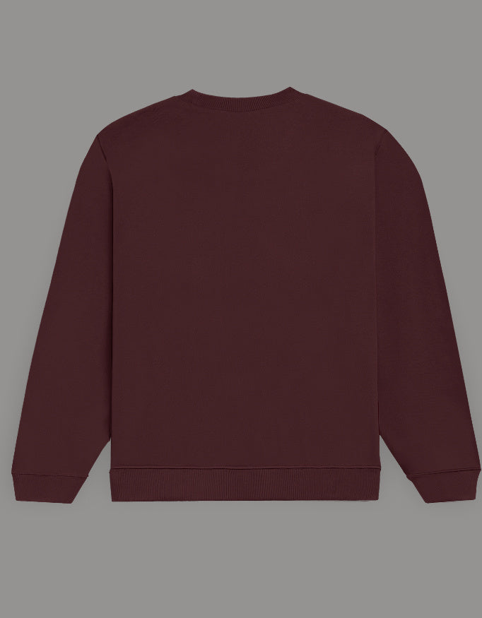Maroon — Aortic Arch anatomy sweatshirt, back