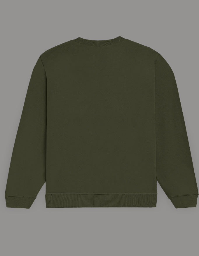 Olive Green — Aortic Arch anatomy sweatshirt, back