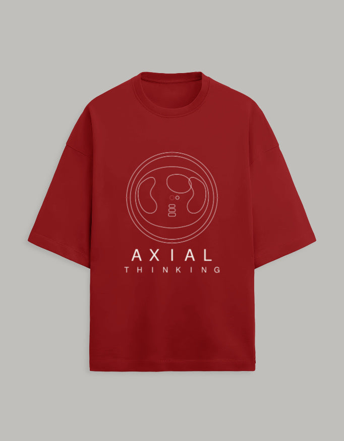 Red — Axial Thinking radiology T-shirt, front