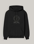 Black — Axial Thinking radiology hoodie, front
