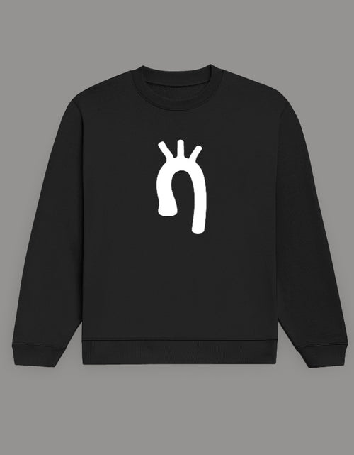Black — Aortic Arch anatomy sweatshirt, front