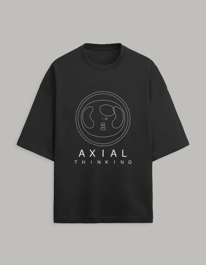 Black — Axial Thinking radiology T-shirt, front