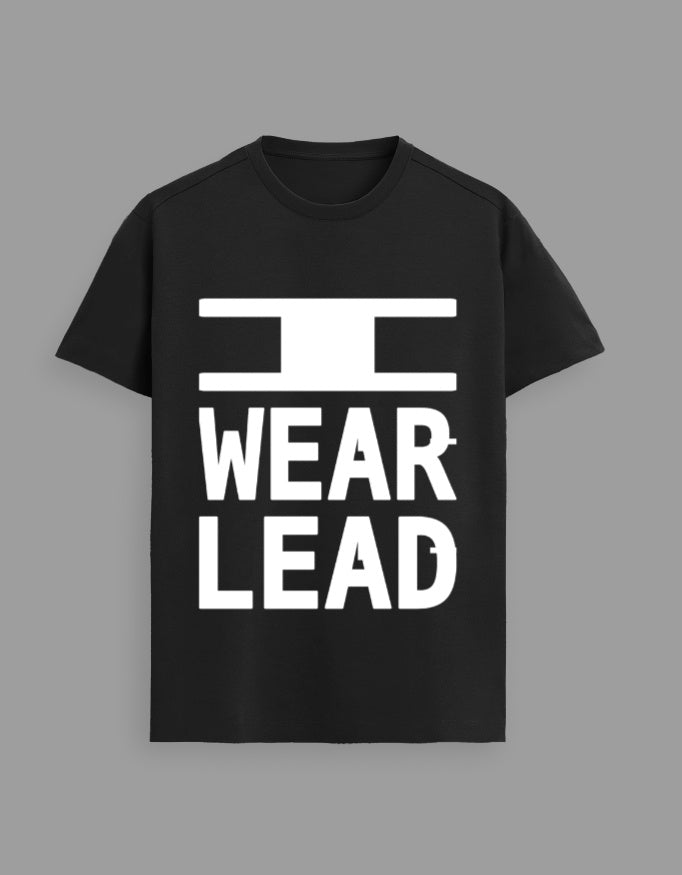 Black — I Wear Lead radiology t-shirt, front view