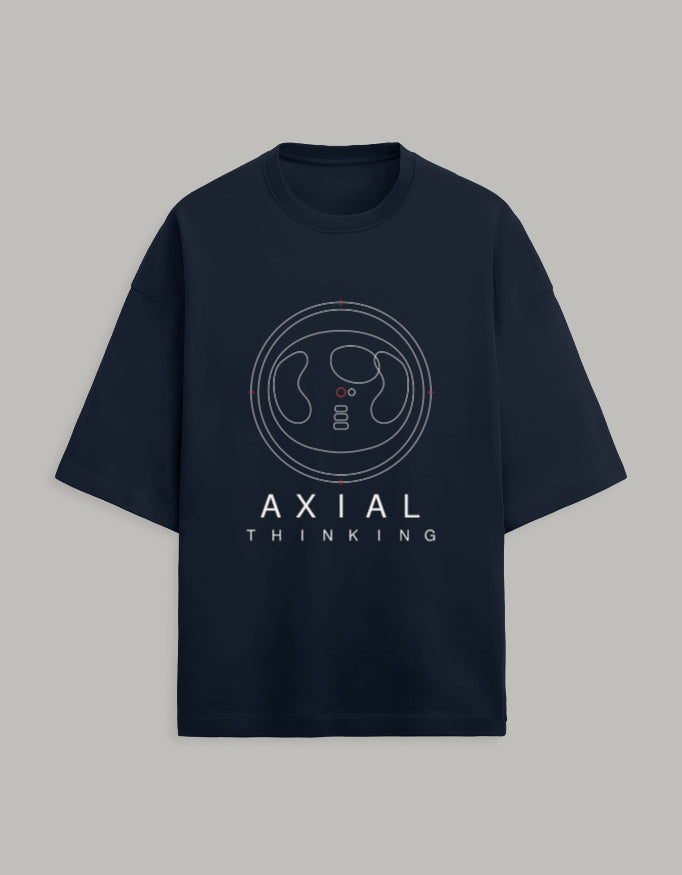 Navy Blue — Axial Thinking radiology T-shirt, front