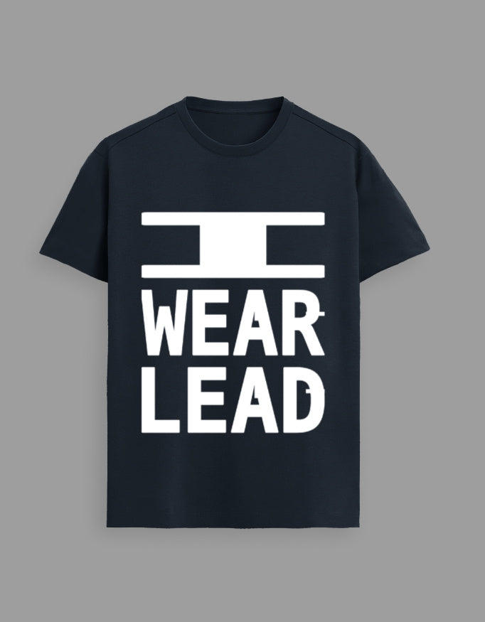Navy Blue — I Wear Lead radiology t-shirt, front view