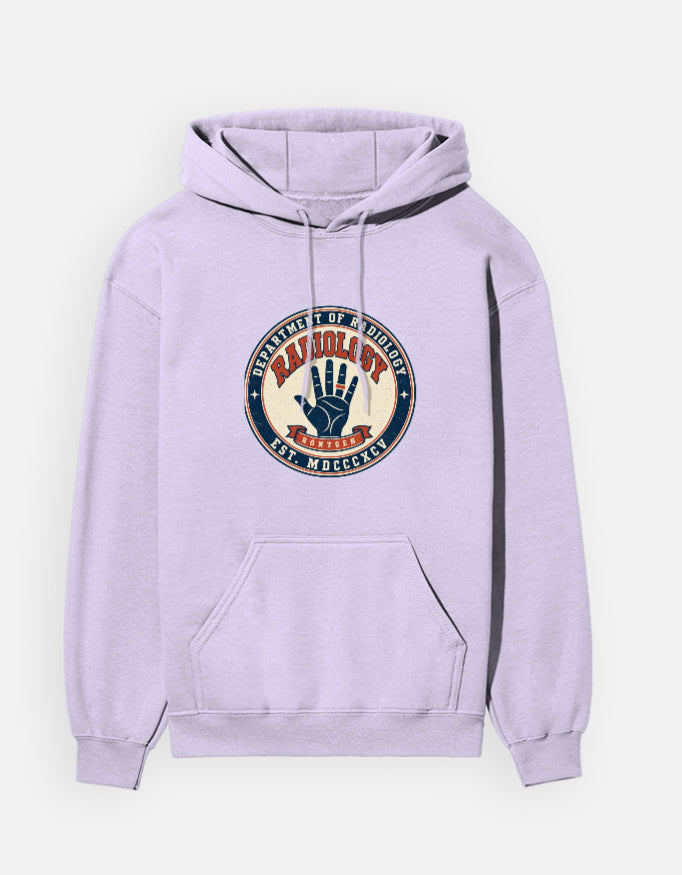 Lavender — Department of Radiology 1895 hoodie, front