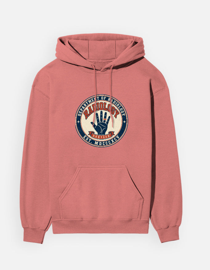Coral — Department of Radiology 1895 hoodie, front