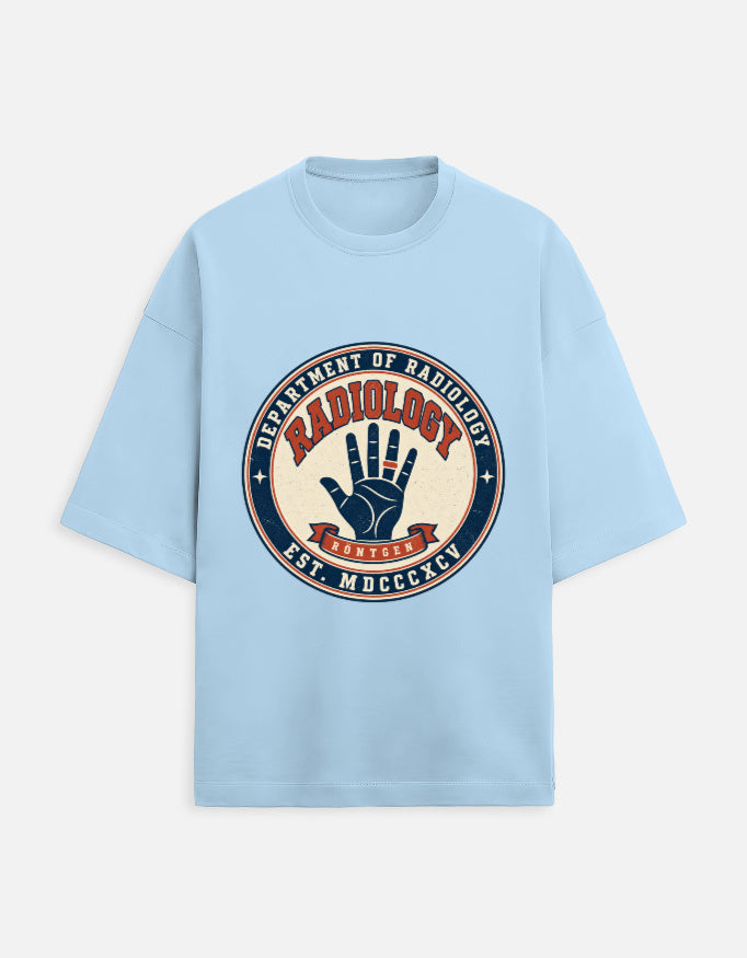 Baby Blue — Department of Radiology 1895 vintage T-shirt, front