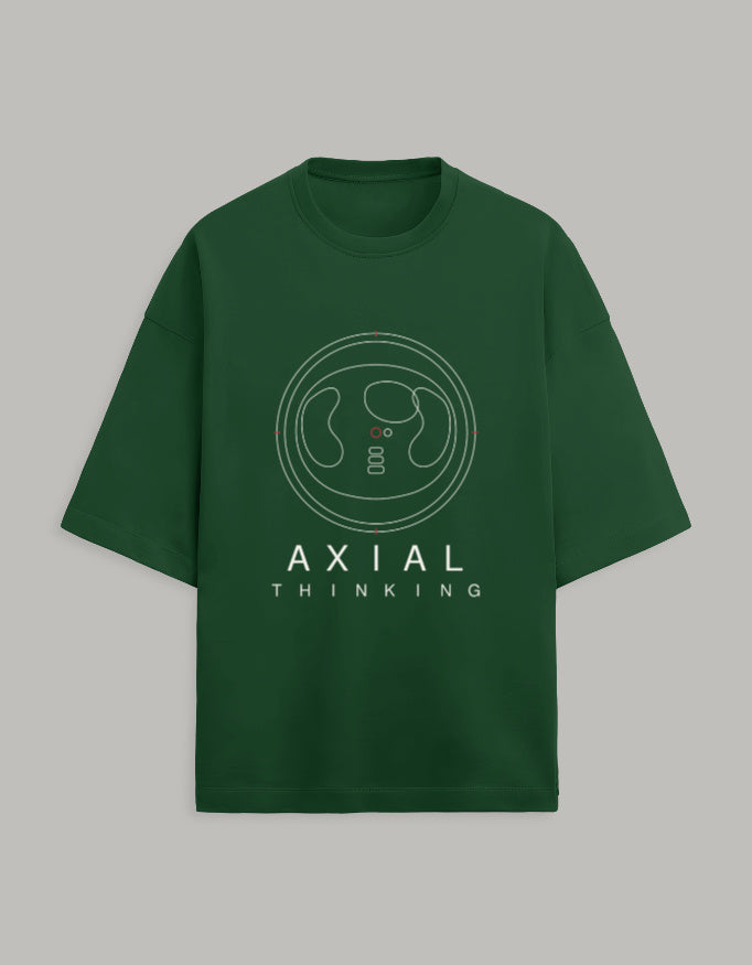 Bottle Green — Axial Thinking radiology T-shirt, front