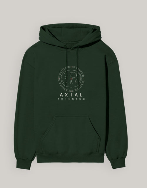 Bottle Green — Axial Thinking radiology hoodie, front