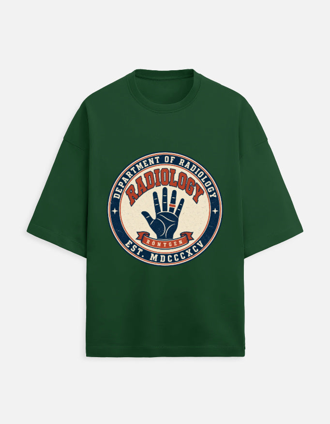 Bottle Green — Department of Radiology 1895 vintage T-shirt, front