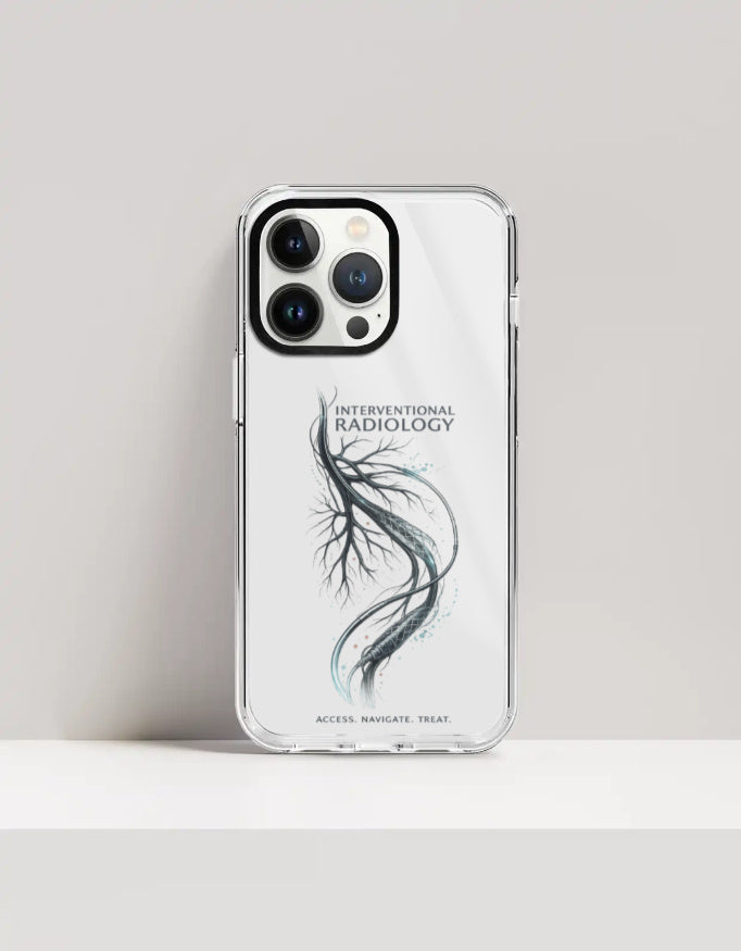 White — Interventional Radiology clear phone case, iPhone 13 Pro Max